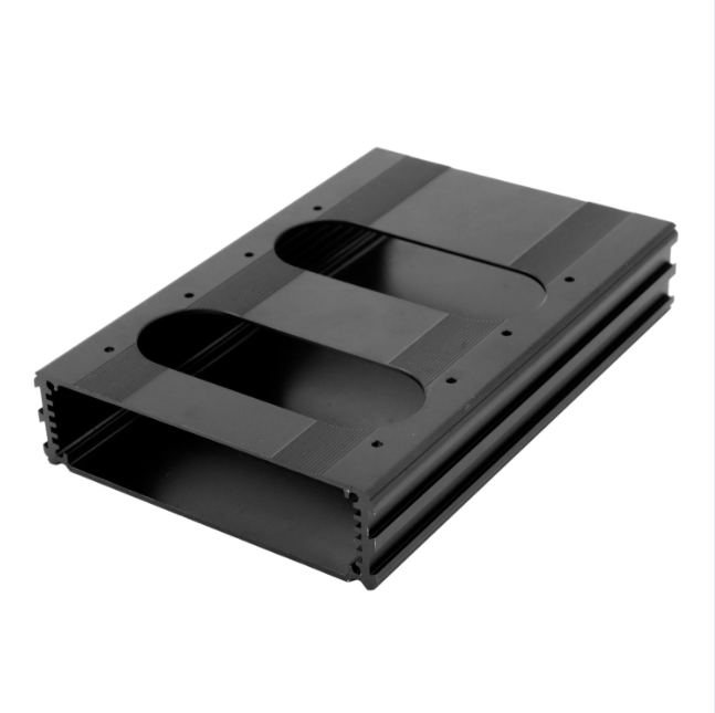 Μαύρο ανοδιωμένο αλουμίνιο AA10 Extrusion Customize PCB Motor Shell